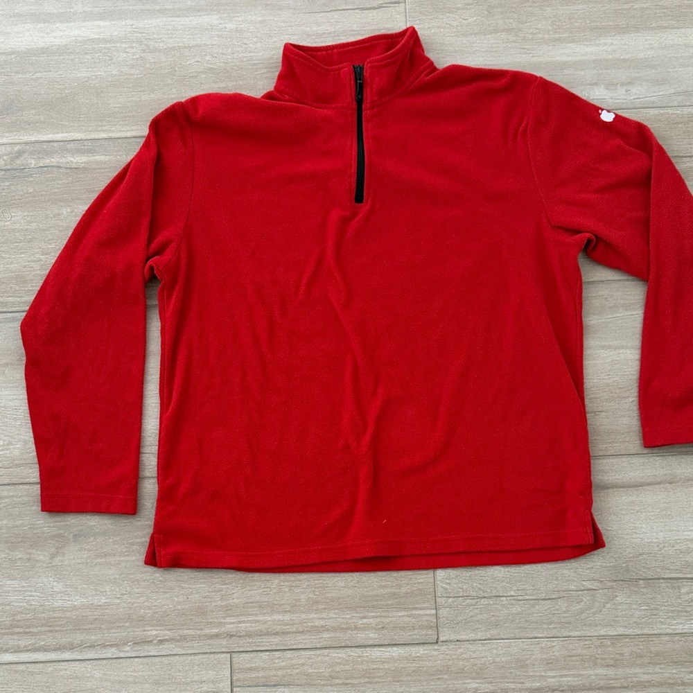 Red Quarter-Zip Pullover - image 1